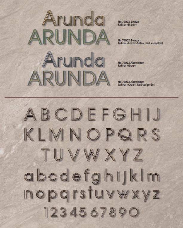 Lettertype Arunda