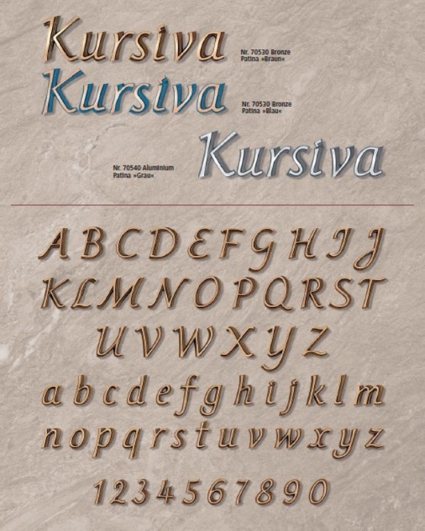 Lettertype Kursiva