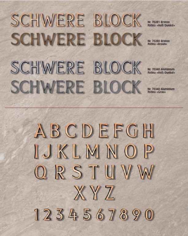 Lettertype Schwere block
